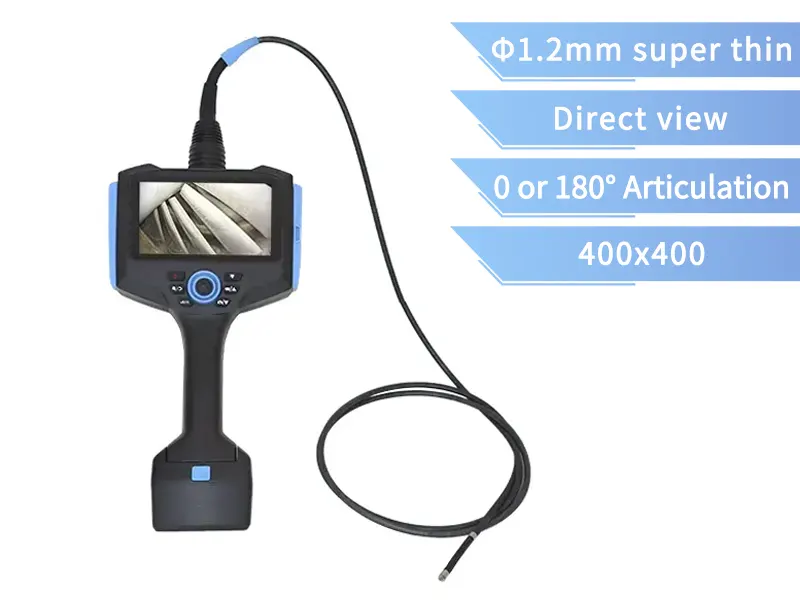 1.2mm Probe with Direct View Industrial Endoscope Camera 5.5 Inch T2P12