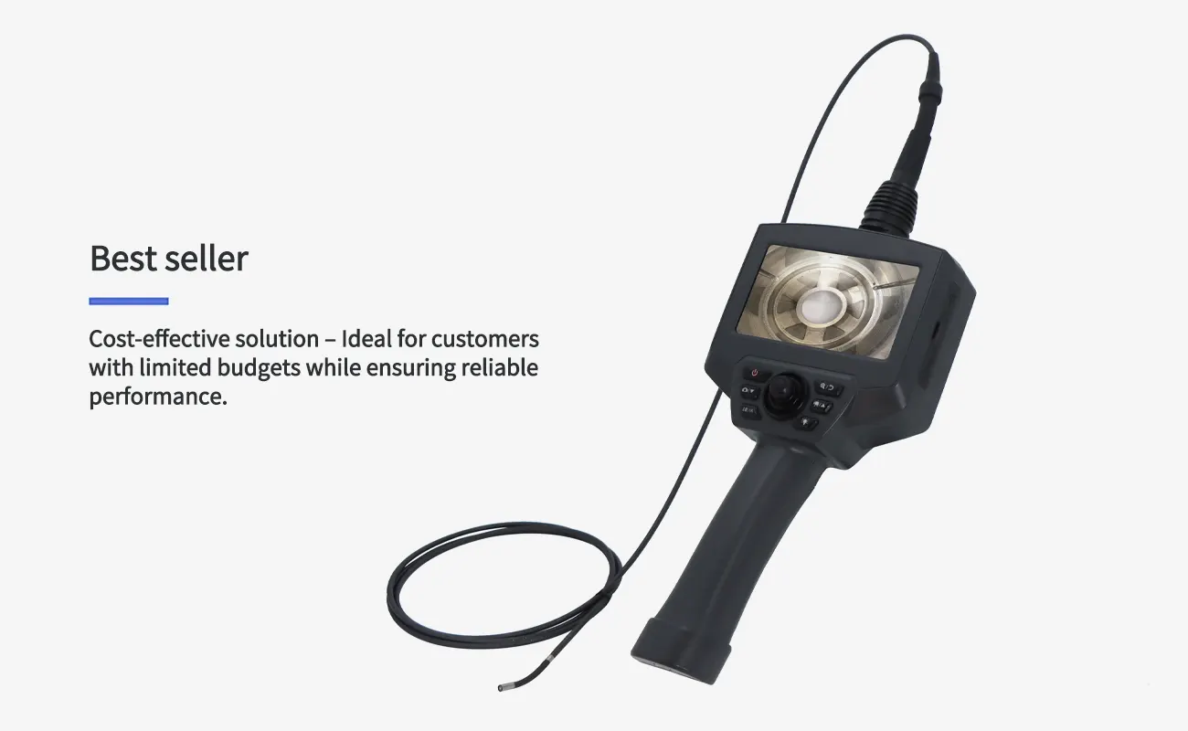 3.9mm Direct Sight Flexible Videoscope, 360° Articulating Borescope for Pipeline Inspection SPJL39D8