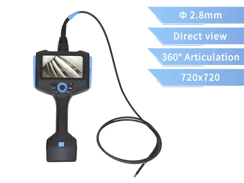 2.8mm Probe Direct View Industrial Endoscope for Automotive Aerospace Machinery T2Q28D