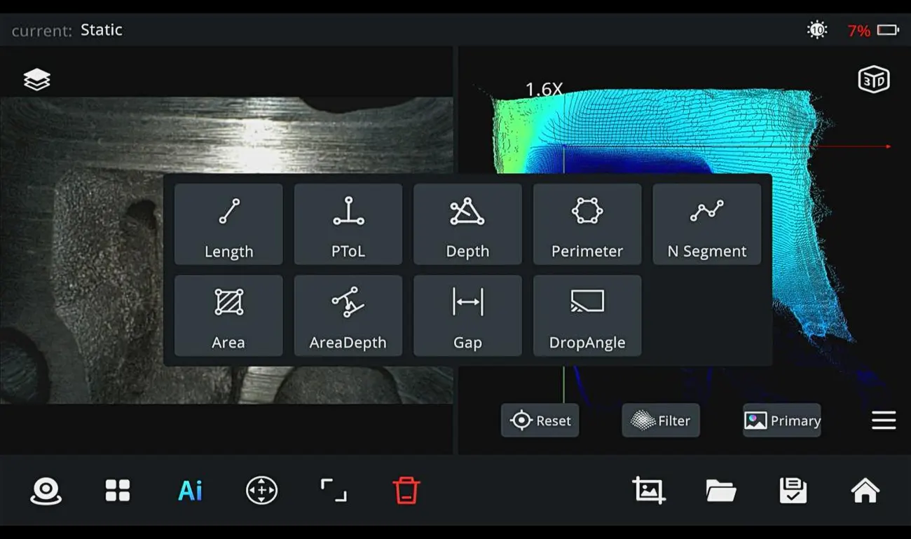 T3 3D Measurement 6mm Industrial Videoscope T3DJ60D5